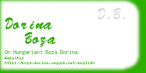 dorina boza business card